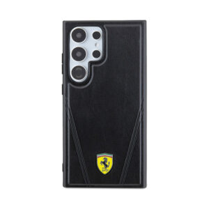 Coque Galaxy S24 Ultra Ferrari Hot Stamp V Lines MagSafe - Samsung noire — visuel 3