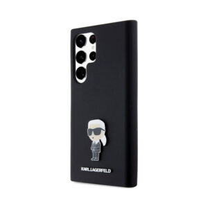 Coque Galaxy S24 Ultra Karl Lagerfeld Silicone Ikonik Metal Pin noire — visuel 2