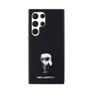 Coque Galaxy S24 Ultra Karl Lagerfeld Silicone Ikonik Metal Pin noire — visuel 3