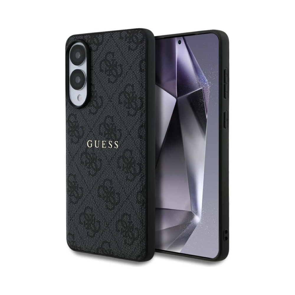 Coque Galaxy S25 Edge Guess 4G Ring Classic Logo MagSafe noire
