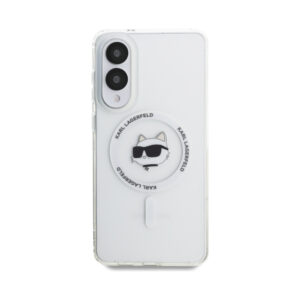 Coque Galaxy S25 Edge Karl Lagerfeld Button Choupette Head Printed Logo MagSafe blanche — visuel 3