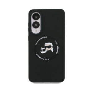 Coque Galaxy S25 Edge Karl Lagerfeld Silicone Double Heads And Circle MagSafe noire — visuel 3
