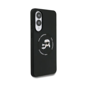 Coque Galaxy S25 Edge Karl Lagerfeld Silicone Double Heads And Circle MagSafe noire — visuel 4