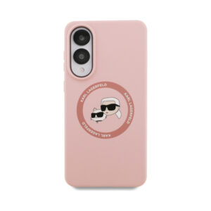 Coque Galaxy S25 Edge Karl Lagerfeld Silicone Double Heads And Circle MagSafe rose — visuel 3