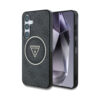 Coque Galaxy S25 Guess 4G Glitter Triangle Buttons MagSafe noire