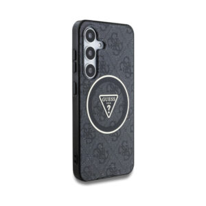 Coque Galaxy S25 Guess 4G Glitter Triangle Buttons MagSafe noire — visuel 4