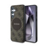 Coque Galaxy S25+ Guess 4G Round Patch Classic Logo MagSafe brune
