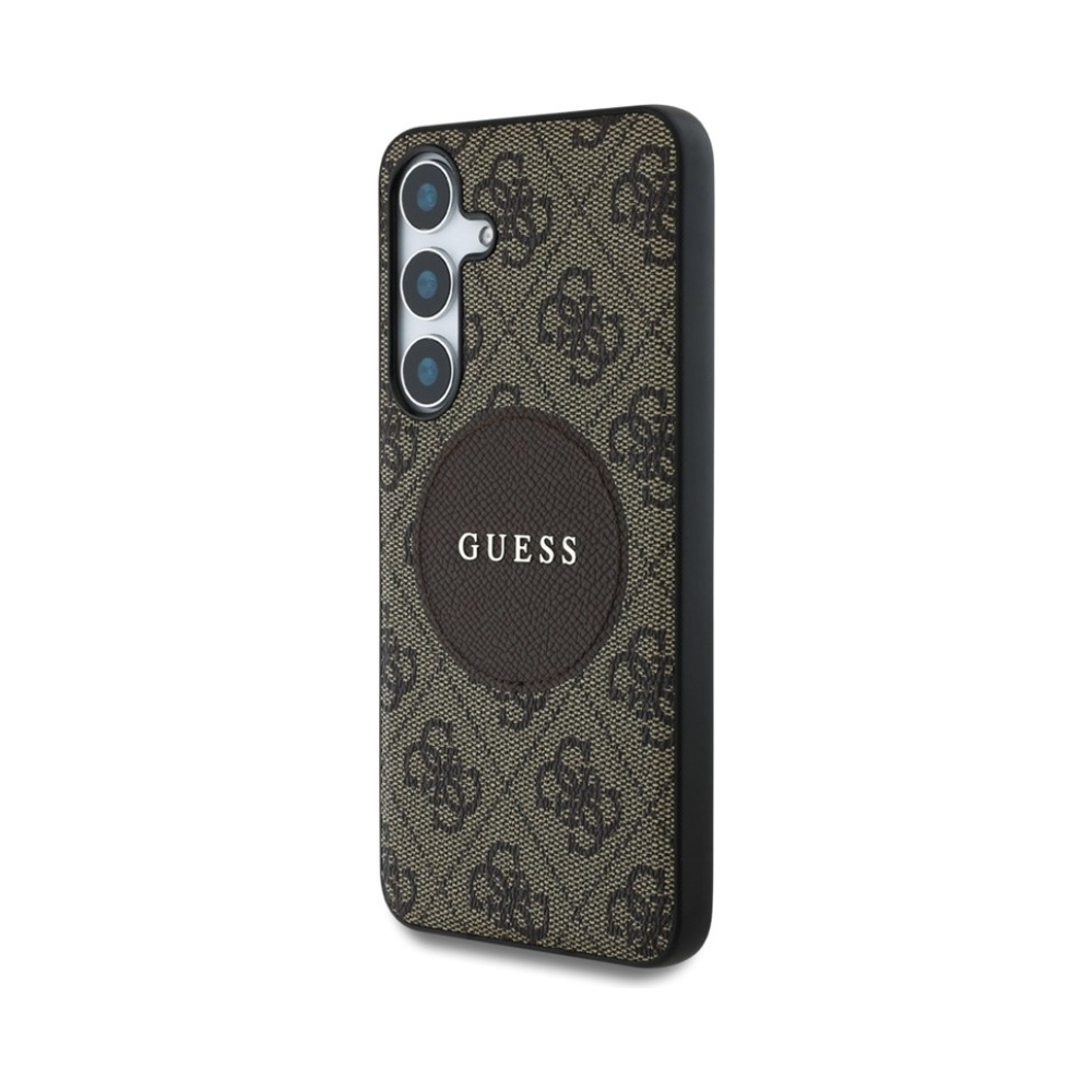 Coque Galaxy S25+ Guess 4G Round Patch Classic Logo MagSafe brune — visuel 2