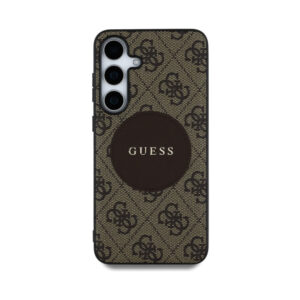 Coque Galaxy S25+ Guess 4G Round Patch Classic Logo MagSafe brune — visuel 3