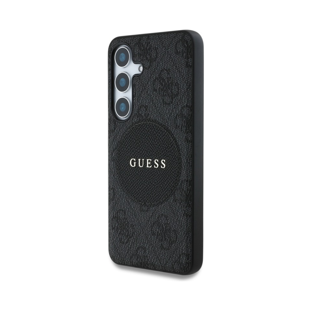 Coque Galaxy S25+ Guess 4G Round Patch Classic Logo MagSafe noire — visuel 2