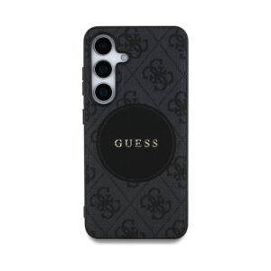 Coque Galaxy S25+ Guess 4G Round Patch Classic Logo MagSafe noire — visuel 3