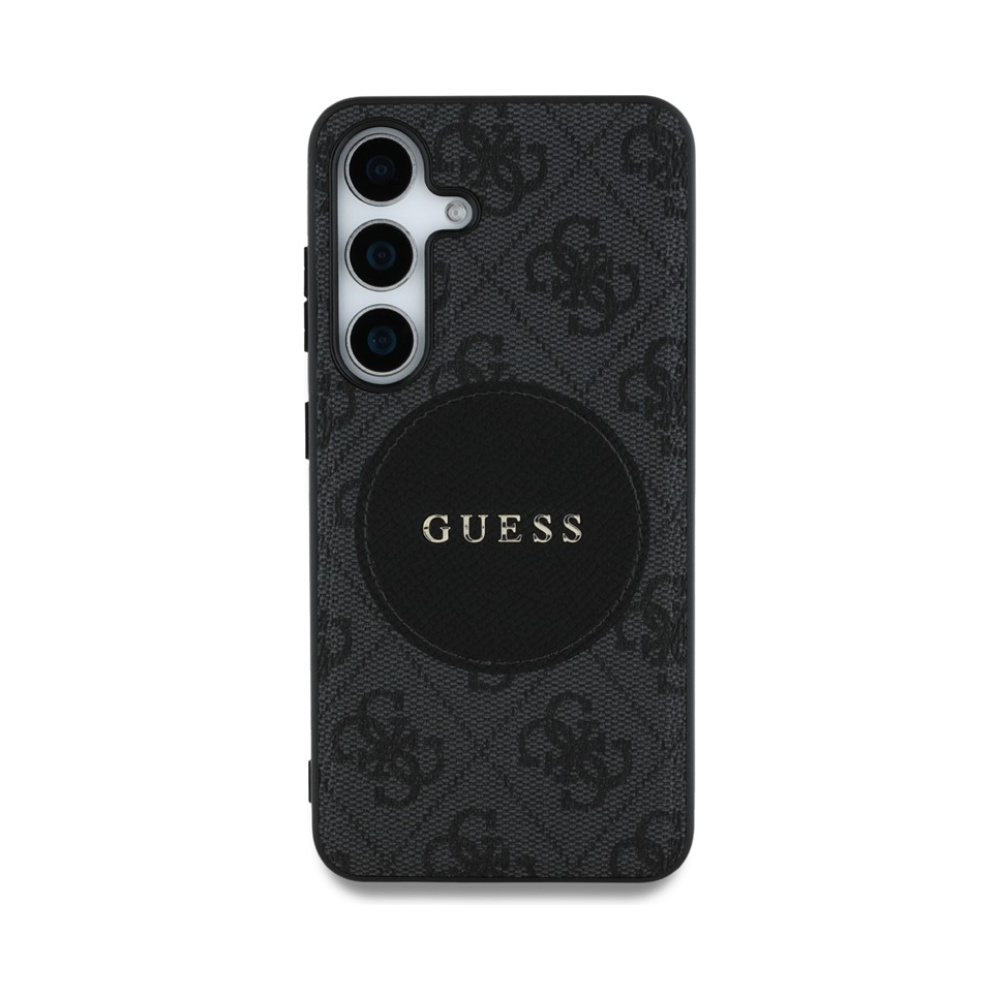 Coque Galaxy S25+ Guess 4G Round Patch Classic Logo MagSafe noire — visuel 3