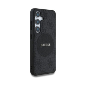 Coque Galaxy S25+ Guess 4G Round Patch Classic Logo MagSafe noire — visuel 4