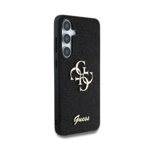 Coque Galaxy S25 Guess Fixed Glitter Big 4G Metal Logo noire — visuel 4