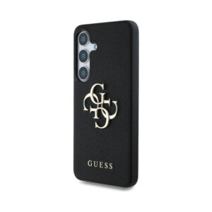 Coque Galaxy S25 Guess Grained Big 4G Logo Small Classic Logo noire — visuel 2