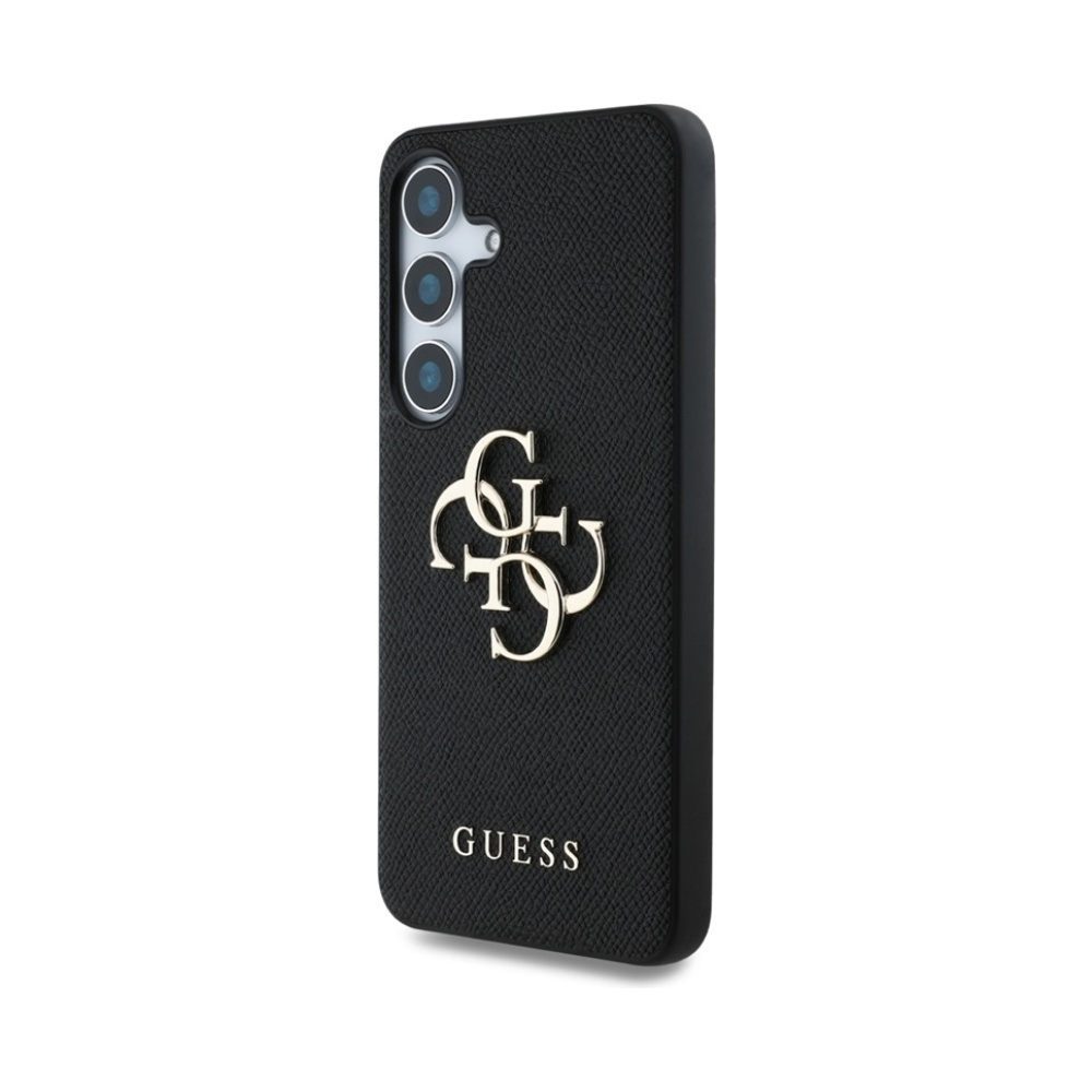 Coque Galaxy S25 Guess Grained Big 4G Logo Small Classic Logo noire — visuel 2