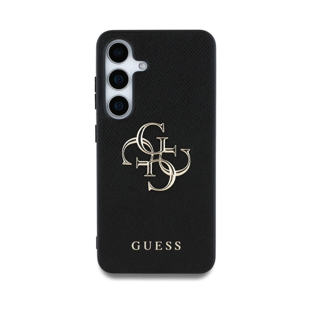 Coque Galaxy S25 Guess Grained Big 4G Logo Small Classic Logo noire — visuel 3