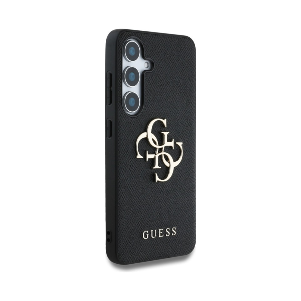 Coque Galaxy S25 Guess Grained Big 4G Logo Small Classic Logo noire — visuel 4