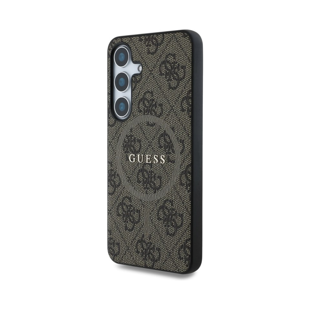 Coque Galaxy S25 Guess Leather 4G Colored Ring Classic Logo MagSafe brune — visuel 2