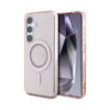 Coque Galaxy S25 Guess Rhinestones Printed Classic Logo MagSafe rose