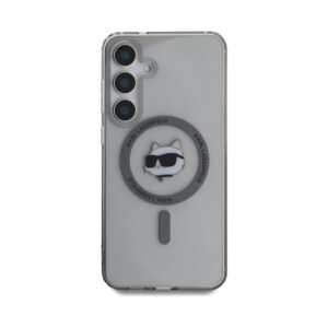 Coque Galaxy S25 Karl Lagerfeld Button Choupette Head Printed Logo MagSafe noire — visuel 3