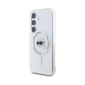 Coque Galaxy S25 Karl Lagerfeld Button Karl Head Printed Logo MagSafe blanche — visuel 2