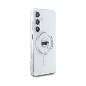 Coque Galaxy S25 Karl Lagerfeld Button Karl Head Printed Logo MagSafe blanche — visuel 4