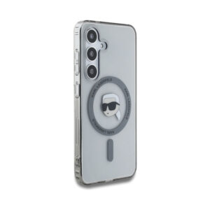 Coque Galaxy S25 Karl Lagerfeld Button Karl Head Printed Logo MagSafe noire — visuel 4
