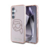 Coque Galaxy S25 Karl Lagerfeld Rhinestones Karl Head Logo rose