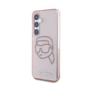 Coque Galaxy S25 Karl Lagerfeld Rhinestones Karl Head Logo rose — visuel 2