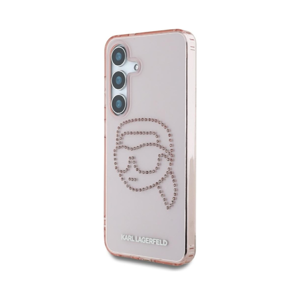 Coque Galaxy S25 Karl Lagerfeld Rhinestones Karl Head Logo rose — visuel 2