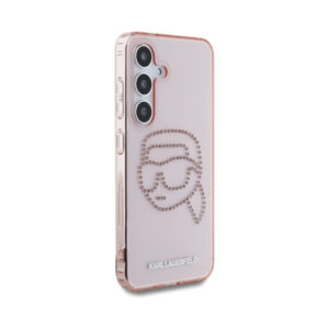 Coque Galaxy S25 Karl Lagerfeld Rhinestones Karl Head Logo rose — visuel 4
