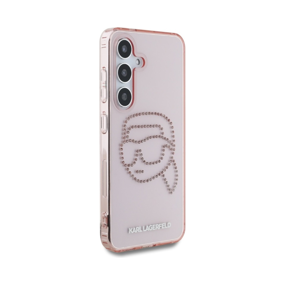 Coque Galaxy S25 Karl Lagerfeld Rhinestones Karl Head Logo rose — visuel 4