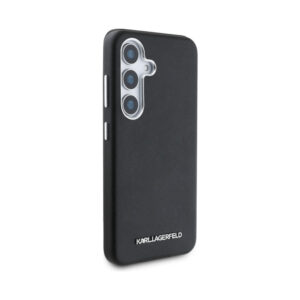 Coque Galaxy S25+ Karl Lagerfeld Saffiano Full Wrapped Elongated Metal Logo MagSafe noire — visuel 4