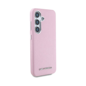 Coque Galaxy S25+ Karl Lagerfeld Saffiano Full Wrapped Elongated Metal Logo MagSafe rose — visuel 4