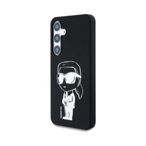 Coque Galaxy S25 Karl Lagerfeld Silicone Graffiti Ikonik Printed Logo MagSafe noire — visuel 2