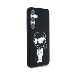 Coque Galaxy S25 Karl Lagerfeld Silicone Graffiti Ikonik Printed Logo MagSafe noire — visuel 4