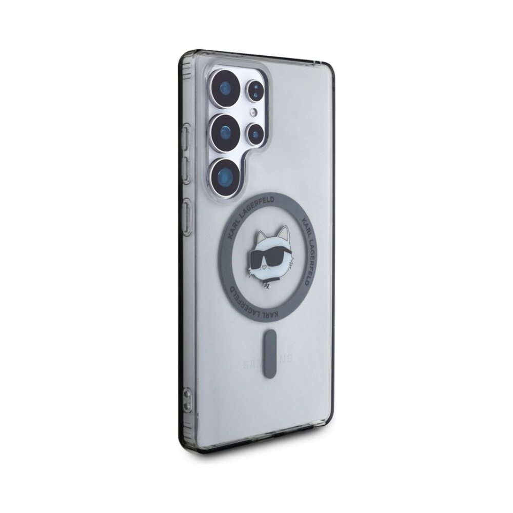 Coque Galaxy S25 Ultra Karl Lagerfeld Button Choupette Head Printed Logo MagSafe noire — visuel 4