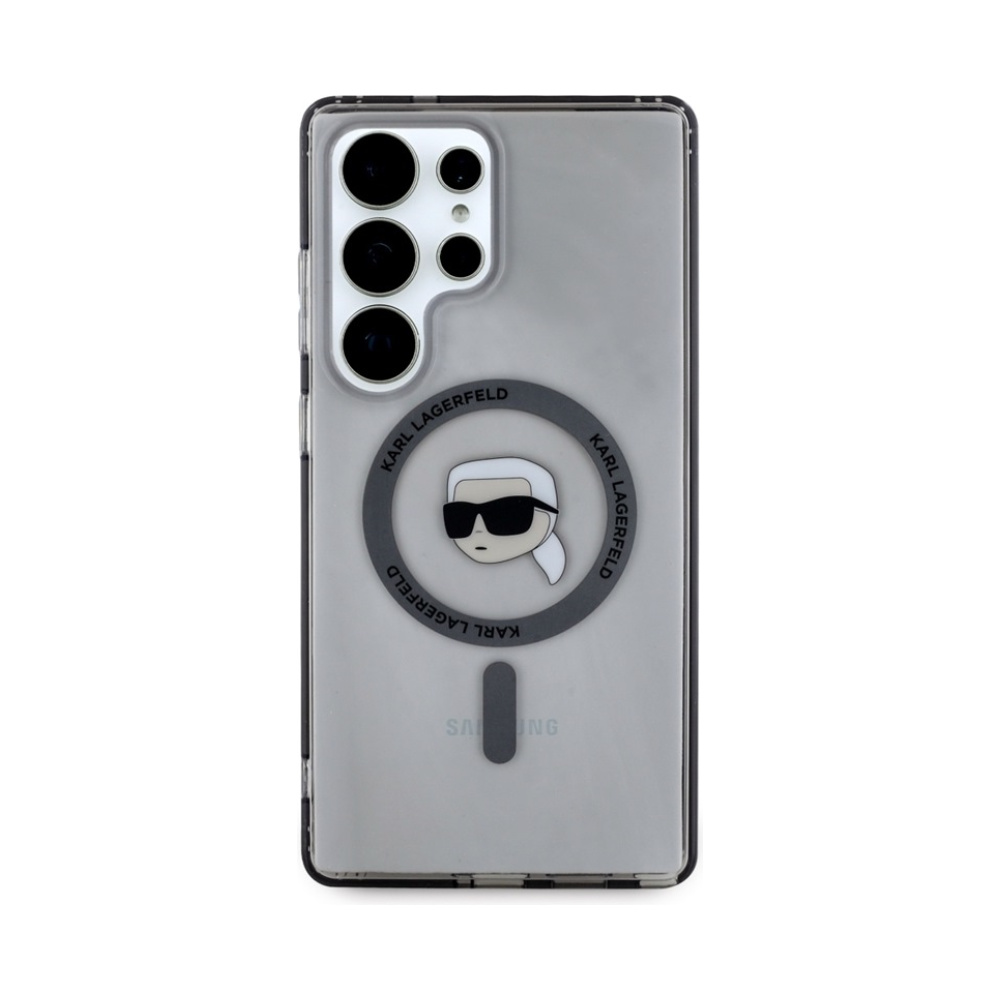 Coque Galaxy S25 Ultra Karl Lagerfeld Button Karl Head Printed Logo MagSafe noire — visuel 3