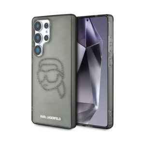 Coque Galaxy S25 Ultra Karl Lagerfeld Rhinestones Karl Head Logo noire