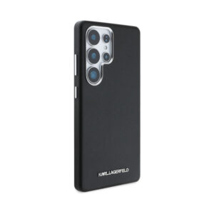 Coque Galaxy S25 Ultra Karl Lagerfeld Saffiano Full Wrapped Elongated Metal Logo MagSafe noire — visuel 4