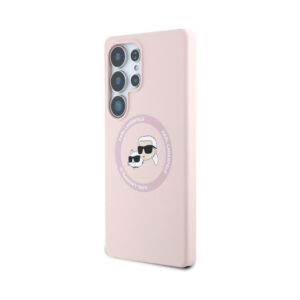 Coque Galaxy S25 Ultra Karl Lagerfeld Silicone Double Heads And Circle MagSafe rose — visuel 2
