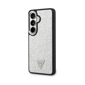 Coque Galaxy S26 Guess Fixed Glitter Triangle MagSafe - Samsung argentée — visuel 2