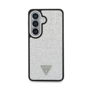 Coque Galaxy S26 Guess Fixed Glitter Triangle MagSafe - Samsung argentée — visuel 3