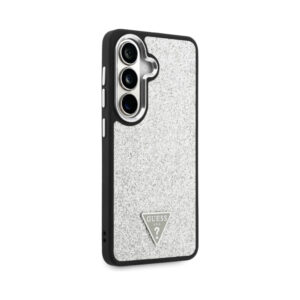 Coque Galaxy S26 Guess Fixed Glitter Triangle MagSafe - Samsung argentée — visuel 4