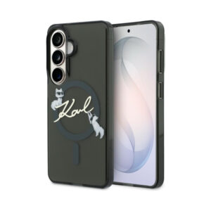 Coque Galaxy S26 Karl Lagerfeld IML KC Script MagSafe - Samsung noire