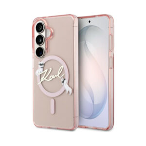 Coque Galaxy S26 Karl Lagerfeld IML KC Script MagSafe - Samsung rose