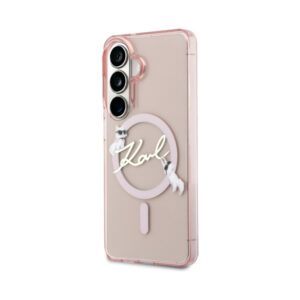 Coque Galaxy S26 Karl Lagerfeld IML KC Script MagSafe - Samsung rose — visuel 2