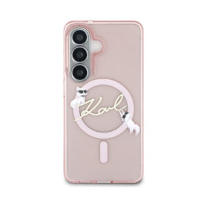 Coque Galaxy S26 Karl Lagerfeld IML KC Script MagSafe - Samsung rose — visuel 3