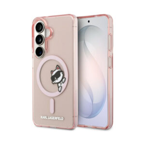 Coque Galaxy S26 Karl Lagerfeld IML Peekaboo Choupette MagSafe - Samsung rose